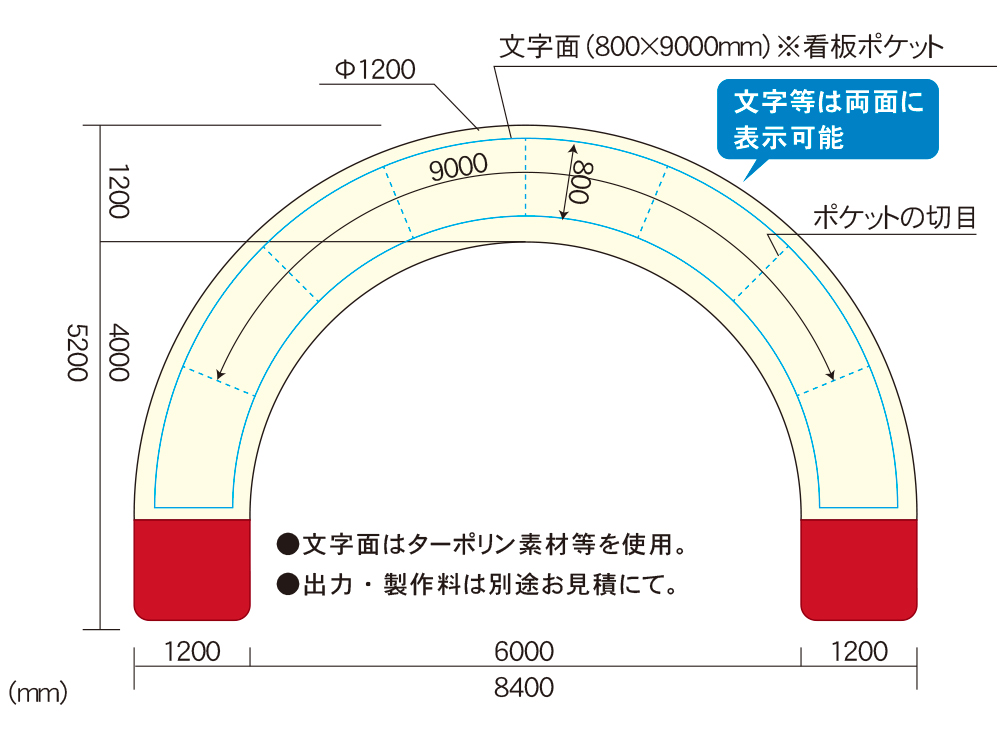 光のエアロアーチ(丸型)